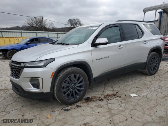 2022 Chevrolet Traverse RS with VIN 1GNERJKW0NJ138763, listed as a Copart auction lot 87324044 with 55,558 mi miles and Salvage Title. Bid and sale history available at carsss.com. Image 1.