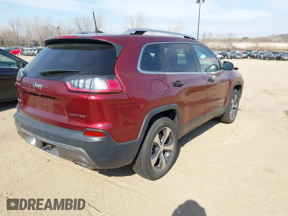 2019 Jeep Cherokee Limited with VIN 1C4PJMDX4KD122186, listed as a IAAI auction lot 42006071 with 83,164 mi miles and . Bid and sale history available at DreamBid. Image 4.