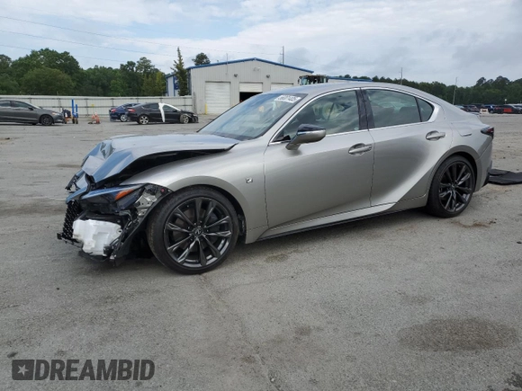 2023 Lexus IS 350 F Sport z VIN JTHGZ1B22P5067686, wystawiony jako Copart lot #56001405 z przebiegiem Nie podano mil oraz Szkoda całkowita • Salvage title. Historia ofert i sprzedaży dostępna na DreamBid. Obrazek 1.