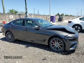 2025 Genesis G70 2.5T with VIN KMTG34SC8SU155736, listed as a Copart auction lot 54700385 with 4,991 mi miles and Clean Title. Bid and sale history available at DreamBid. Image 4.