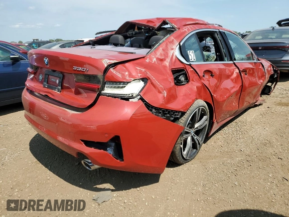 2021 BMW 3 Series 330i xDrive with VIN 3MW5R7J04M8C06658, listed as a Copart auction lot 73283284 with Not provided miles and Non repairable. Bid and sale history available at DreamBid. Image 3.