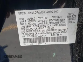 2020 Acura MDX z VIN 5J8YD4H37LL004130, wystawiony jako IAAI lot #42255090 z przebiegiem 36 686 mil mil oraz . Historia ofert i sprzedaży dostępna na DreamBid. Obrazek 9.