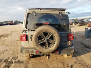 2021 Jeep Wrangler Unlimited Sahara High Altitude with VIN 1C4HJXEG0MW671105, listed as a Copart auction lot 74175244 with 51,610 mi miles and Salvage title. Bid and sale history available at DreamBid. Image 6.