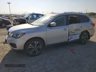 2017 Nissan Pathfinder Platinum with VIN 5N1DR2MM3HC910442, listed as a Copart auction lot 53605985 with 105,196 mi miles and Clean title. Bid and sale history available at DreamBid. Image 1.
