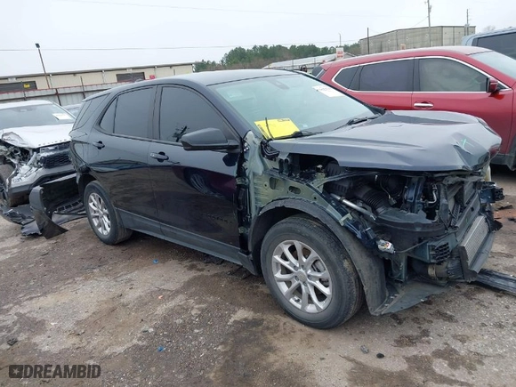 2021 Chevrolet Equinox LS with VIN 3GNAXHEV0MS121183, listed as a IAAI auction lot 41654743 with 52,593 mi miles. Bid and sale history available at carsss.com. Image 1.