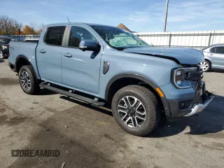 2024 Ford Ranger LARIAT with VIN 1FTER4KH3RLE18571, listed as a Copart auction lot 77970604 with 2,375 mi miles and Salvage Title. Bid and sale history available at carsss.com. Image 4.