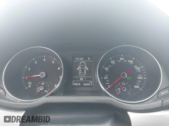 2016 Volkswagen Passat S with VIN 1VWAT7A30GC059925, listed as a IAAI auction lot 42291868 with 74,839 mi miles and . Bid and sale history available at DreamBid. Image 7.