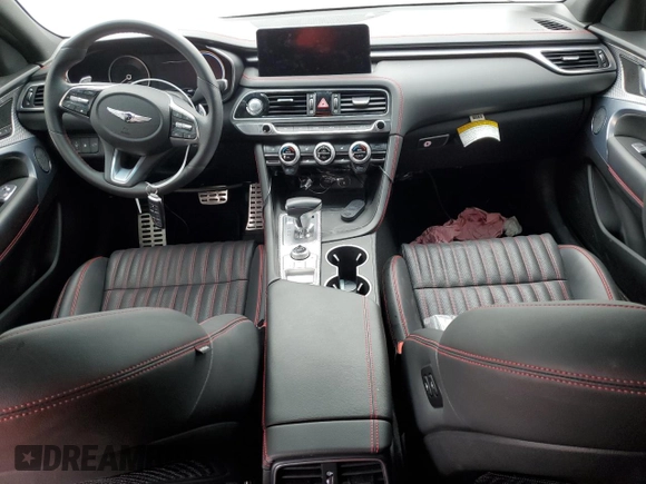 2023 Genesis G70 3.3T with VIN KMTG54TE4PU135081, listed as a Copart auction lot 55341144 with 3,637 mi miles and Salvage Title. Bid and sale history available at carsss.com. Image 8.