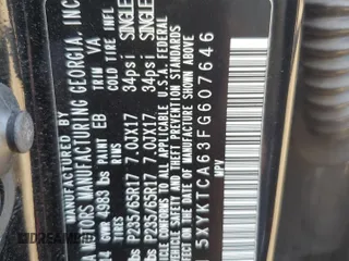 2015 Kia Sorento LX with VIN 5XYKTCA63FG607646, listed as a Copart auction lot 52116445 with Not Provided miles and Non Repairable. Bid and sale history available at DreamBid. Image 13.