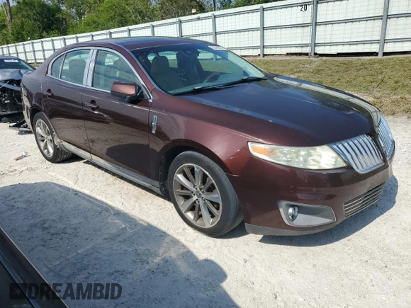 2009 Lincoln MKS with VIN 1LNHM93R19G631250, listed as a Copart auction lot 55442505 with 160,926 mi miles and Salvage Title. Bid and sale history available at DreamBid. Image 4.