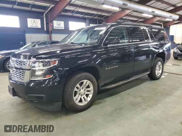 2017 Chevrolet Suburban LT with VIN 1GNSKHKC4HR185340, listed as a Copart auction lot 55830355 with 196,683 mi miles and Salvage Title. Bid and sale history available at DreamBid. Image 1.