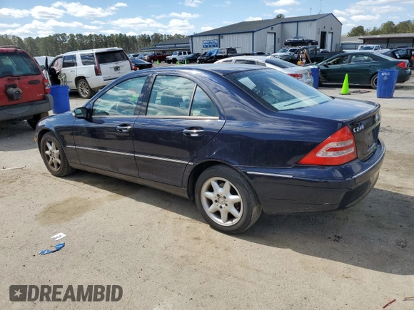 2003 Mercedes-Benz C 240 with VIN WDBRF61JX3A513527, listed as a Copart auction lot 49860405 with 95,524 mi miles and Salvage title. Bid and sale history available at DreamBid. Image 2.