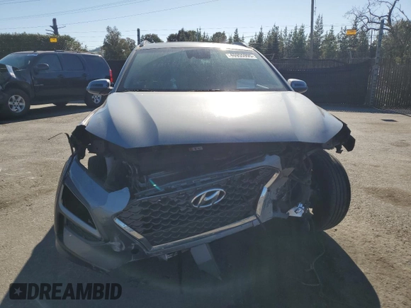 2021 Hyundai Kona Ultimate with VIN KM8K53A52MU679799, listed as a Copart auction lot 46955995 with 0 mi miles and Salvage Title. Bid and sale history available at carsss.com. Image 5.