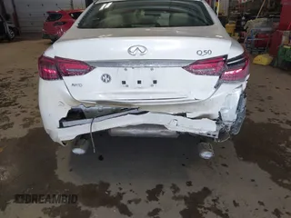 2021 Infiniti Q50 Luxe with VIN JN1EV7BR9MM752020, listed as a IAAI auction lot 41602470 with 61,392 mi miles and . Bid and sale history available at DreamBid. Image 6.