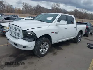 2018 Ram 1500 Big Horn with VIN 1C6RR7LM9JS354875, listed as a IAAI auction lot 41719756 with 105,121 mi miles. Bid and sale history available at carsss.com. Image 2.