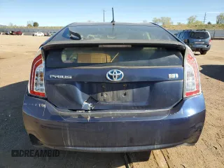 2013 Toyota Prius One with VIN JTDKN3DU8D1698558, listed as a Copart auction lot 53392615 with Not Provided miles and Salvage Title. Bid and sale history available at DreamBid. Image 6.