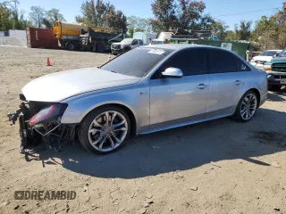2015 Audi S4 Premium Plus with VIN WAUBGAFL5FA079614, listed as a Copart auction lot 75933174 with 100,652 mi miles and Salvage Title. Bid and sale history available at carsss.com. Image 1.