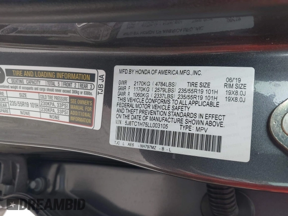 2020 Acura RDX Advance с VIN 5J8TC1H75LL003105, выставлен на аукционе IAAI как лот 42024455 с пробегом 82 213 миль миль и . История ставок и продаж доступна на DreamBid. Изображение 9.