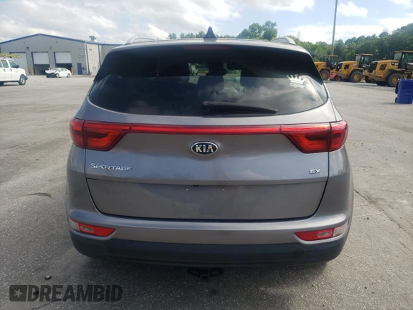2017 Kia Sportage EX with VIN KNDPNCAC5H7185272, listed as a Copart auction lot 57996925 with 136,836 mi miles and Salvage title. Bid and sale history available at DreamBid. Image 6.