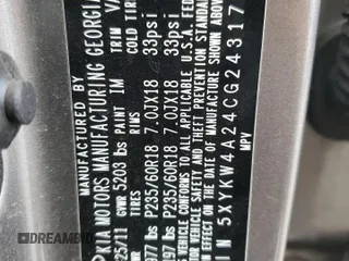 2012 Kia Sorento SX with VIN 5XYKW4A24CG243176, listed as a Copart auction lot 49816515 with 186,540 mi miles and Salvage Title. Bid and sale history available at carsss.com. Image 15.