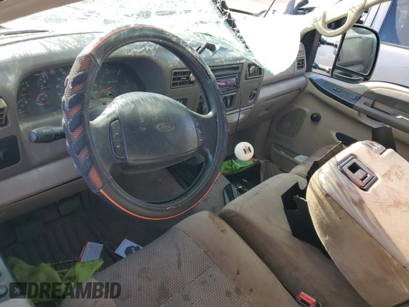 2001 Ford F-250 XL with VIN 1FTNW21F21EA81820, listed as a Copart auction lot 57677805 with Not provided miles and Salvage title. Bid and sale history available at DreamBid. Image 8.