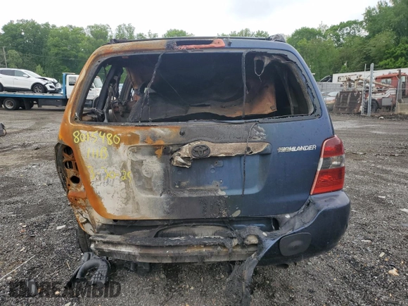 2006 Toyota Highlander z VIN JTEGP21A460098340, wystawiony jako Copart lot #53673075 z przebiegiem Nie podano mil oraz Szkoda całkowita • Salvage title. Historia ofert i sprzedaży dostępna na DreamBid. Obrazek 6.