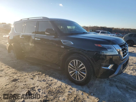 2021 Nissan Armada SV with VIN JN8AY2AC7M9147231, listed as a Copart auction lot 84339974 with 62,110 mi miles and Salvage Title. Bid and sale history available at carsss.com. Image 4.
