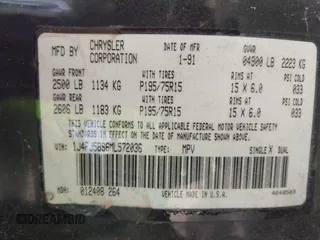 1991 Jeep Cherokee z VIN 1J4FJ58S6ML572036, wystawiony jako IAAI lot #42659999 z przebiegiem 200 845 mil mil oraz . Historia ofert i sprzedaży dostępna na DreamBid. Obrazek 9.