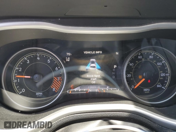 2015 Jeep Cherokee Trailhawk with VIN 1C4PJMBSXFW661218, listed as a Copart auction lot 61364895 with 139,200 mi miles and Salvage title. Bid and sale history available at DreamBid. Image 9.
