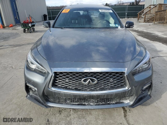 2018 Infiniti Q50 RED SPORT 400 with VIN JN1FV7AR2JM481755, listed as a Copart auction lot 88328505 with 0 mi miles and Salvage Title. Bid and sale history available at carsss.com. Image 5.