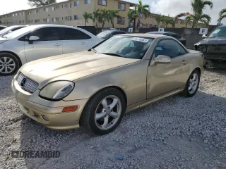 2001 Mercedes-Benz SLK-Class with VIN WDBKK65F61F210893, listed as a Copart auction lot 51276665 with 0 mi miles and Salvage Title. Bid and sale history available at carsss.com. Image 1.