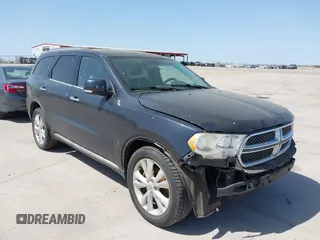 2013 Dodge Durango Crew with VIN 1C4SDHDT5DC637535, listed as a IAAI auction lot 41867982 with 162,569 mi miles. Bid and sale history available at carsss.com. Image 1.