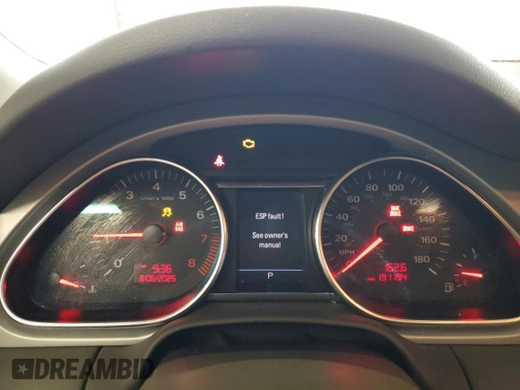 2009 Audi Q7 z VIN WA1AY74L29D016968, wystawiony jako Copart lot #48073975 z przebiegiem 191 194 mil mil oraz Szkoda całkowita • Salvage title. Historia ofert i sprzedaży dostępna na DreamBid. Obrazek 9.
