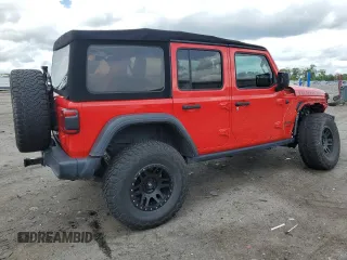 2018 Jeep Wrangler Unlimited Rubicon z VIN 1C4HJXFN3JW279812, wystawiony jako Copart lot #55626055 z przebiegiem 53 115 mil mil oraz Szkoda całkowita • Salvage title. Historia ofert i sprzedaży dostępna na DreamBid. Obrazek 3.
