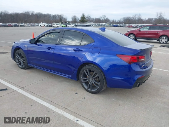 2018 Acura TLX w/A-SPEC Pkg with VIN 19UUB3F60JA003003, listed as a IAAI auction lot 41701363 with 142,073 mi miles. Bid and sale history available at carsss.com. Image 3.