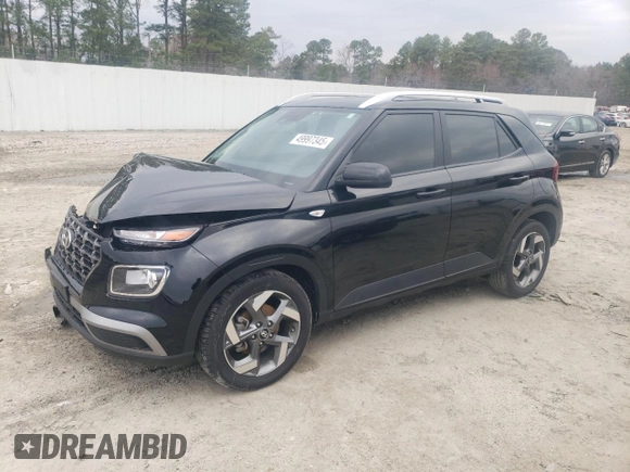 2024 Hyundai Venue Limited with VIN KMHRC8A31RU298758, listed as a Copart auction lot 49997345 with 14,579 mi miles and Salvage Title. Bid and sale history available at DreamBid. Image 1.