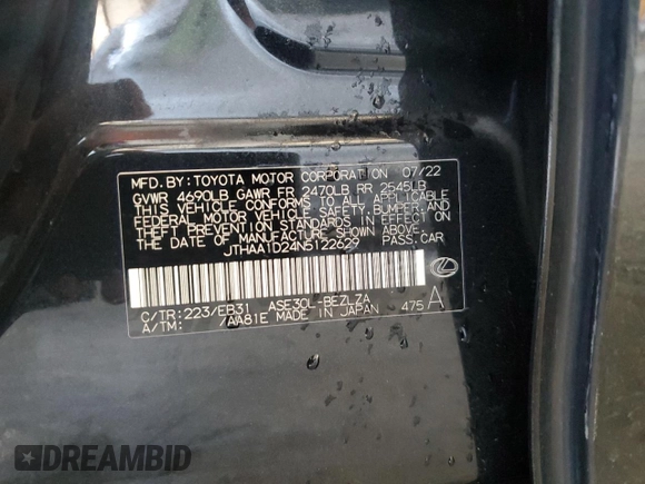 2022 Lexus IS 300 с VIN JTHAA1D24N5122629, выставлен на аукционе Copart как лот 44106635 с пробегом 15 911 миль миль и На запчасти • Non repairable. История ставок и продаж доступна на DreamBid. Изображение 12.