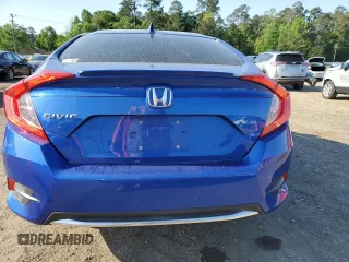 2020 Honda Civic Sedan EX with VIN 19XFC1F33LE024216, listed as a Copart auction lot 52208225 with 48,645 mi miles and Salvage Title. Bid and sale history available at carsss.com. Image 6.