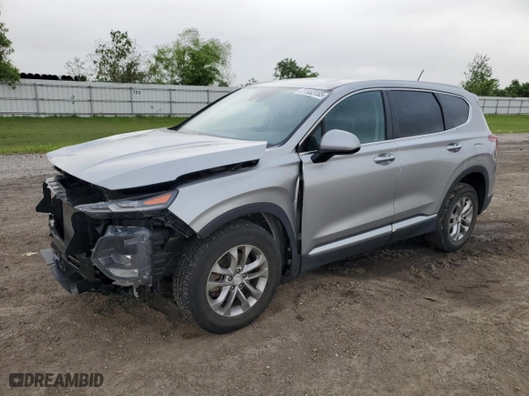2020 Hyundai Santa Fe SE with VIN 5NMS2CAD5LH215061, listed as a Copart auction lot 51583185 with 56,255 mi miles and Salvage Title. Bid and sale history available at carsss.com. Image 1.
