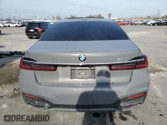 2022 BMW 7 Series 740i with VIN WBA7T2C07NCJ26257, listed as a Copart auction lot 41763095 with Not provided miles and Salvage title. Bid and sale history available at DreamBid. Image 6.