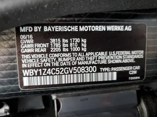 2016 BMW i3 with VIN WBY1Z4C52GV508300, listed as a Copart auction lot 43061773 with 0 mi miles. Bid and sale history available at carsss.com. Image 12.