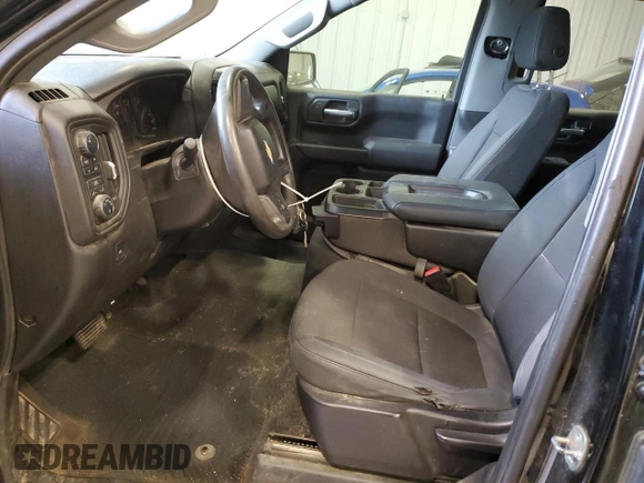 2021 Chevrolet Silverado 1500 Custom with VIN 1GCPYBEH9MZ171784, listed as a Copart auction lot 83081484 with 94,772 mi miles and Salvage Title. Bid and sale history available at DreamBid. Image 7.