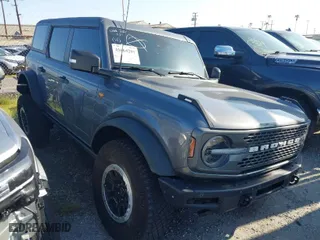 2023 Ford Bronco with VIN 1FMEE5DP5PLB74663, listed as a IAAI auction lot 41664201 with 10,596 mi miles. Bid and sale history available at carsss.com. Image 1.