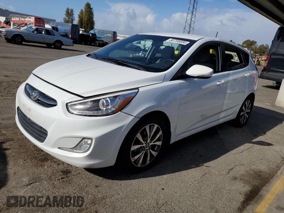 2015 Hyundai Accent Sport with VIN KMHCU5AE4FU205570, listed as a Copart auction lot 80708594 with 110,505 mi miles and Clean Title. Bid and sale history available at carsss.com. Image 1.