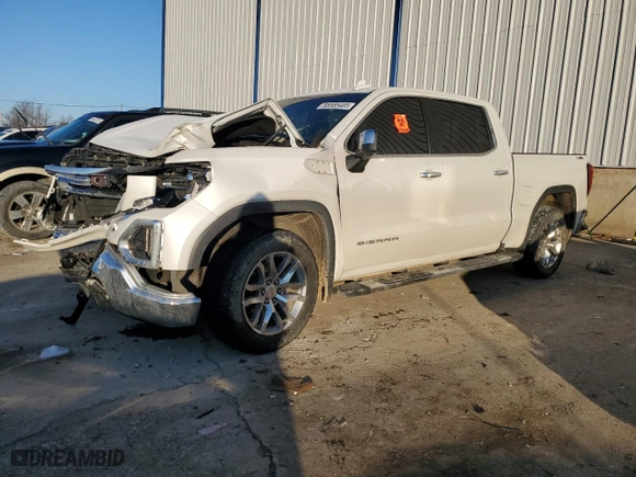2021 GMC Sierra 1500 SLT with VIN 3GTU9DEDXMG420408, listed as a Copart auction lot 88585485 with 0 mi miles and Salvage Title. Bid and sale history available at carsss.com. Image 1.