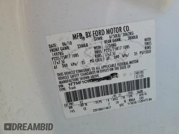 2013 Ford F-150 XL with VIN 1FTMF1CM5DFB61287, listed as a Copart auction lot 48932165 with 149,185 mi miles and Clean Title. Bid and sale history available at carsss.com. Image 12.
