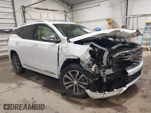 2019 GMC Terrain Denali with VIN 3GKALSEX5KL284619, listed as a IAAI auction lot 41683881 with 96,420 mi miles. Bid and sale history available at carsss.com. Image 1.
