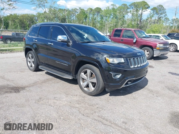 2014 Jeep Grand Cherokee Overland with VIN 1C4RJECG8EC417995, listed as a IAAI auction lot 41959550 with 155,029 mi miles. Bid and sale history available at carsss.com. Image 1.