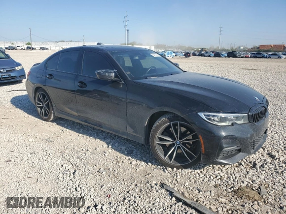 2019 BMW 3 Series 330i xDrive with VIN WBA5R7C51KAJ81891, listed as a Copart auction lot 54197695 with 70,722 mi miles and Salvage title. Bid and sale history available at DreamBid. Image 4.