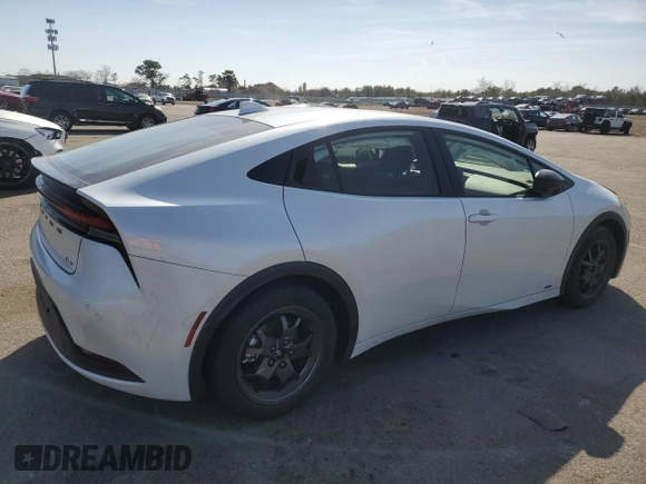 2024 Toyota Prius LE with VIN JTDADABU9R3015977, listed as a Copart auction lot 49179915 with 7,917 mi miles and Salvage Title. Bid and sale history available at carsss.com. Image 3.
